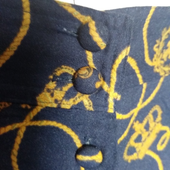 Vintage Keys Crowns Button Down Skirt Size 14/16 - Picture 5 of 6